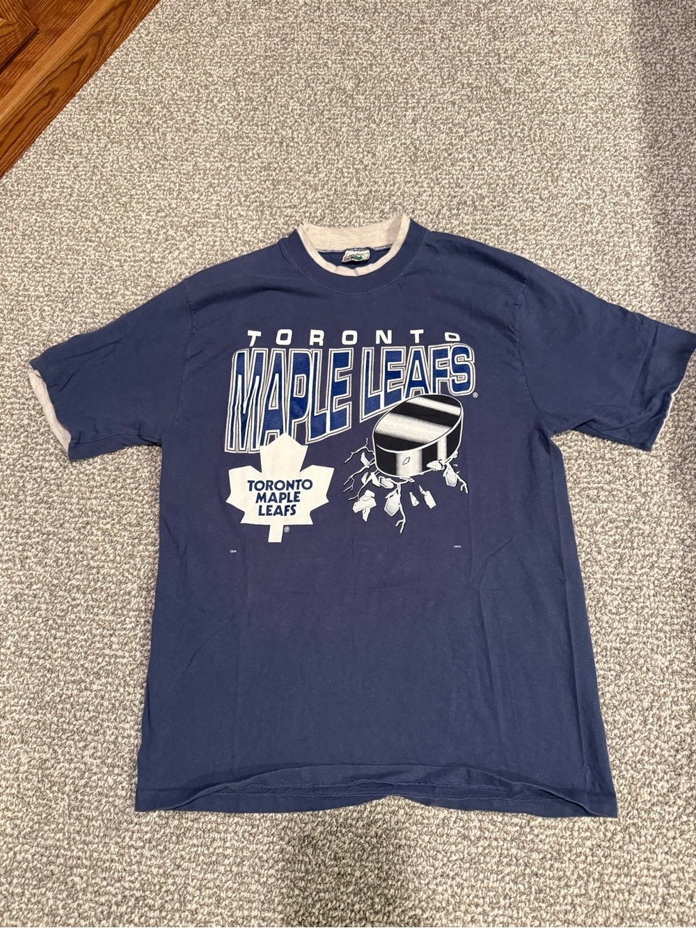 Vintage Toronto Maple Leafs NHL Hockey Blue T Shirt